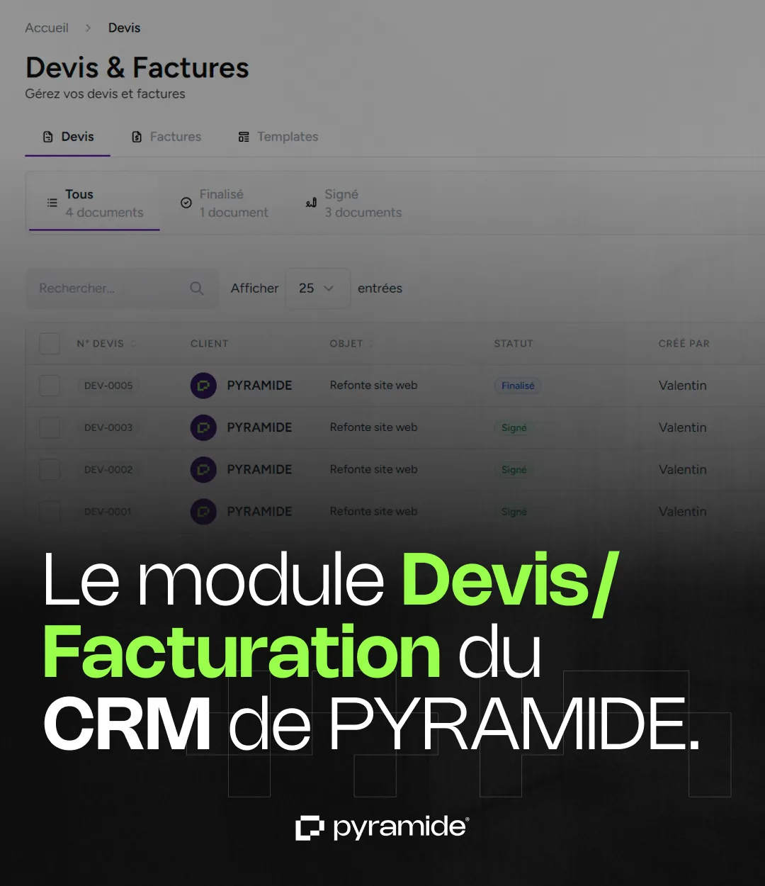 Image de l'article Module Devis / Facturation du CRM PYRAMIDE Image de l'article Module Devis / Facturation du CRM PYRAMIDE