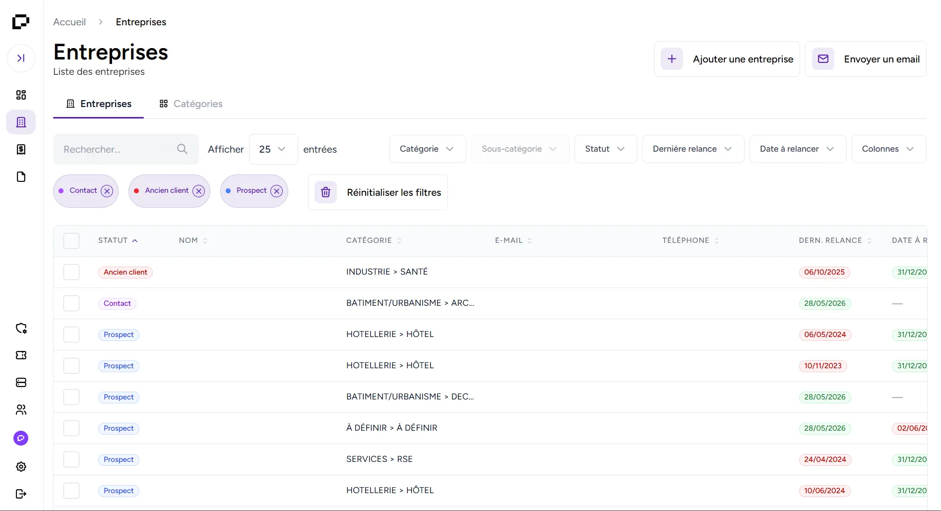CRM PYRAMIDE - Module Entreprise CRM PYRAMIDE - Module Entreprise